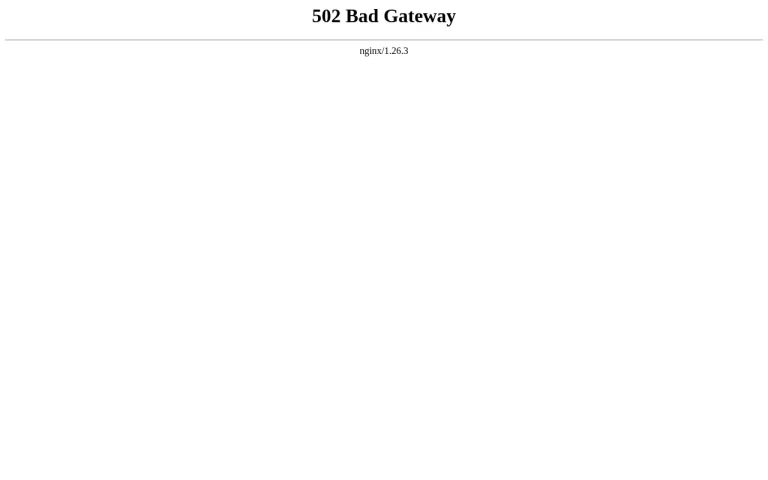 nginx 502 Bad Gateway error page in the browser