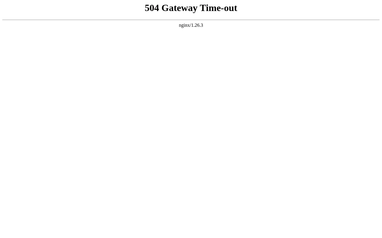 nginx 504 Gateway Time-out error page in the browser