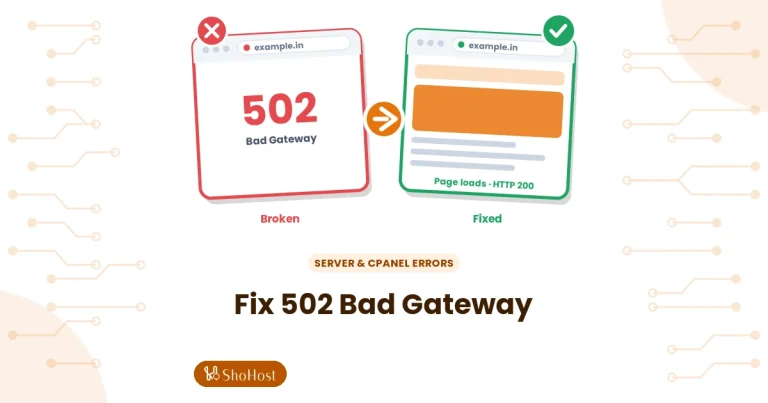 502 Bad Gateway: Proxy, CDN and PHP-FPM Causes - ShoHost guide
