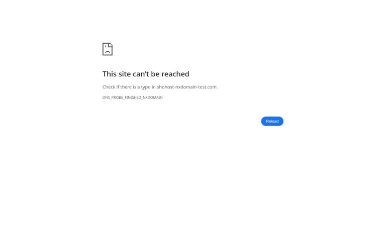 Chrome This site can't be reached page with DNS_PROBE_FINISHED_NXDOMAIN