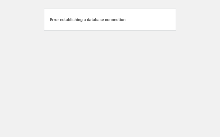 WordPress Error establishing a database connection page