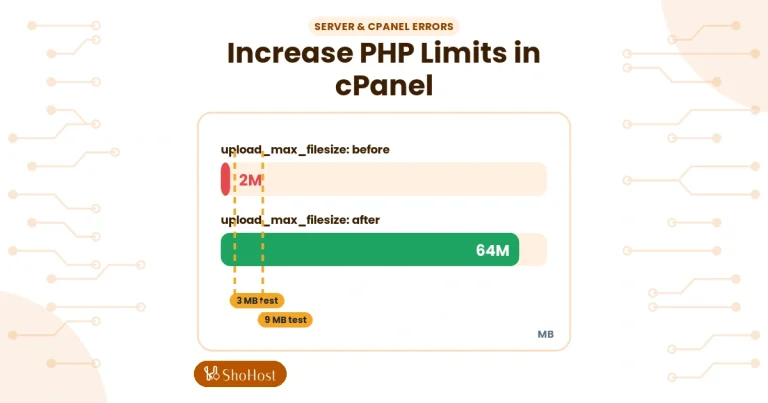 Increase upload_max_filesize, memory_limit and max_execution_time in cPanel - ShoHost guide